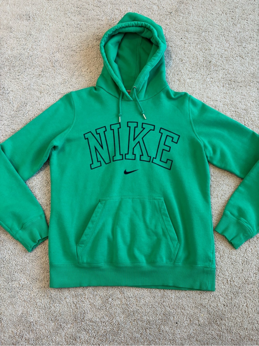 Nike Green Crewneck Hoodie with Black Logo Women’s M